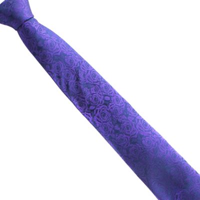 Purple digital roses tie